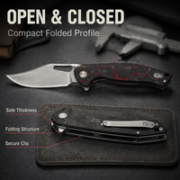 Couteau de poche pliant Sharp en acier D2 avec roulement à billes pour le camping