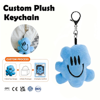 Fabricant de porte-clés en peluche personnalisés, jouets en peluche mignons, OEM, forme de nuage, créez votre design, breloque de sac, pendentif décoratif, faible MOQ