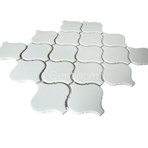 Nội Thất Trang Trí Tường Gạch Nhà Bếp Backsplash Ngói Arabesque Đèn Lồng Hình Dạng 6Mm Trắng Matt Gốm Gạch <span class=keywords><strong>Mosaic</strong></span> - Product Image 3