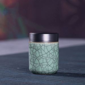 Caja de Cerámica para Té, Mini Cajas de Almacenamiento Selladas, Recipientes para Café en Polvo, Contenedor para Hojas de Té, Organizador de Té Portátil - Product Image 1