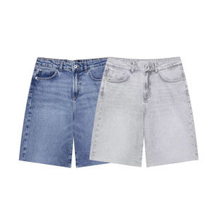 KAR&OT ZA Nouvelle Collection Été 2026 pour <span class=keywords><strong>Femme</strong></span> : <span class=keywords><strong>Short</strong></span> <span class=keywords><strong>Long</strong></span> Décontracté en Jean Taille Mi-Haute Simple et Polyvalent 6147125 - Product Image 1