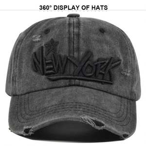 Gorra de Béisbol de 6 Paneles Bordada y Desgastada Personalizada al por Mayor, Estilo Dad Hat, Vintage, Deportiva, Formal, de Mezclilla Lavada, de Alta Calidad - Product Image 3