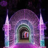 Décoration de tunnel lumineux LED 3D, nouveau design pour extérieur, Noël, Halloween, indice de protection IP65, décorations de paysage pour la maison, décorations de fêtes.