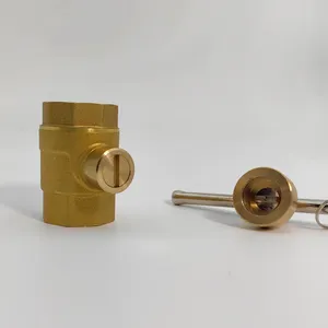 Brass Ball Valve With Key Lock Female/Female Thread For Water Oil Gas