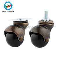 Roulettes à billes en plastique 8x38mm robustes pour chaise pivotante, rotation à 360 degrés, fournitures pour mobilier de bureau et de maison