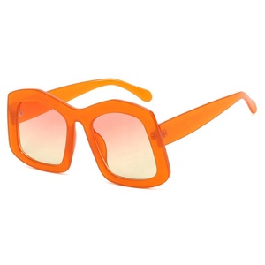 New Large <b>Frame</b> Sunglasses Fashion Candy Color Sunglasses Ins Street Shot Concave Fashion - Product Image 5