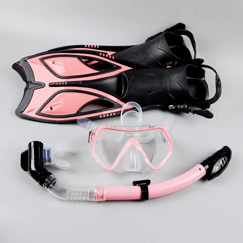 Set renang bawah air Flipper FP02 + Snorkel S14 + Masker kaca Tempered M1526 untuk menyelam