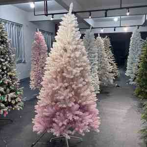 2026 New Style PVC Pink <b>Christmas</b> Tree with Realistic Branch for Xmas Decoration - Product Image 1
