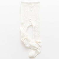 Collant Bébé Filles Espagnol Évidé, 0-2 Ans, Durable, Respirant en Coton, Maille Rouge Blanc