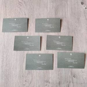 Custom Cotton Textured Thank You <b>Cards</b> - Premium Wedding & <b>Gift</b> Inserts with Personalized Printing - Product Image 2