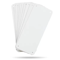 Plaque d'immatriculation en aluminium personnalisée 6 "* 12" plaque d'immatriculation vierge à sublimation à plat avec sérigraphie en stock