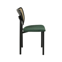 Nordique rétro Simple vert haut de gamme coussins en bois décontracté maison salle à manger chaises arrière lumière pour salon Internet célébrité