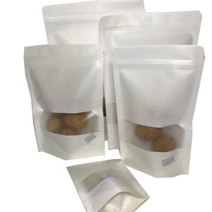 Bolsa <span class=keywords><strong>de</strong></span> papel Kraft con cremallera superior, embalaje <span class=keywords><strong>de</strong></span> alimentos con cremallera, bolsa <span class=keywords><strong>de</strong></span> pie para carne, cerdo, aperitivos, mar, embalaje <span class=keywords><strong>de</strong></span> alimentos con ventana transparente - Product Image 1