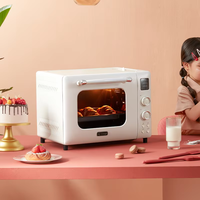 Four à pizza puissant de 1500 W, 32 L, écran LED, acier inoxydable, four à convection, grille-pain, four à pâtisserie