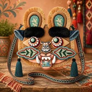 Sumérgete a la explosión de colorido: Bolsos de tigre chinos hechos a mano Lil Xs. Bolsos de tigre artesanales. - Product Image 3