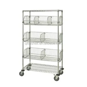 Professional Supplier NSF&ISO Supermarket approved Kitchen store rack Chrome Plated Wire Shelving