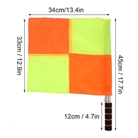 Ensemble de drapeaux d'arbitre de football pour le football Drapeaux de juge de ligne à carreaux Cartes d'arbitre avec livre d'enregistrement et crayon Sifflet d'arbitre pour le sport