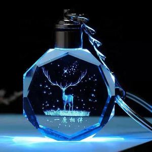 Llaveros LED Promocionales con Logotipo de Auto Personalizado, Llavero con Grabado Láser, Llavero Creativo de Cristal, Regalos Publicitarios - Product Image 2