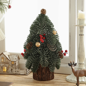 2025 nouveau vert tordu cou arbre de noël et neige Mini fruits rouges <span class=keywords><strong>en</strong></span> <span class=keywords><strong>pot</strong></span> <span class=keywords><strong>petit</strong></span> bureau ornements de noël décorations - Product Image 2