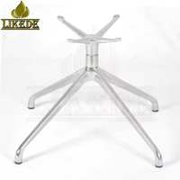 Base de chaise pivotante 4 étoiles en aluminium robuste de 670 mm, réglable en hauteur, polie, pour pieds de canapé, salon, bureau, extérieur, hôpital