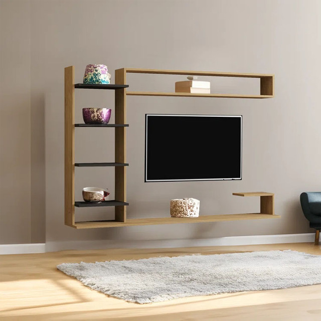Low Profile Wall Mount Modern Floating Shelf Tv Stand Tv Shelves for Tv Advertising with Shelves