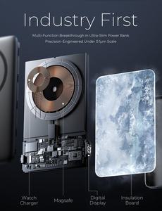 Lisen 2026พาวเวอ<span class=keywords><strong>ร</strong></span>์<span class=keywords><strong>แบงค์</strong></span>ไร้สายแบบ4 in 1ที่ชาร์จแบบพกพาทำจากอัลลอย10000mAh สำหรับ iPhone 17 AIR Apple Watch Series 11 - Product Image 3