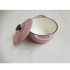 <span class=keywords><strong>Mini</strong></span> petit plat de service individuel en fonte ronde rose clair de 16cm <span class=keywords><strong>Mini</strong></span> faitout - Product Image 2