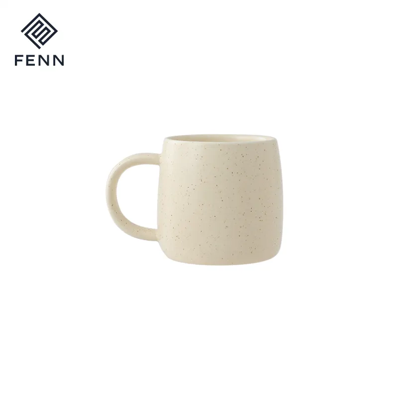 Taza de café de cerámica de estilo Ins, tazas de porcelana fina personalizadas con esmaltes de sésamo, gran oferta