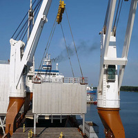Grue de pont durable avec une performance lisse adaptée au levage de cargaison de port de navire