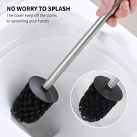 Ensemble brosse et support pour toilettes, pour le nettoyage de la cuvette des toilettes, haute qualité, vente flash, brosse à toilettes ronde en métal