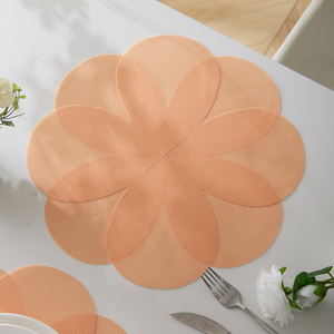 Vente en gros de napperons de cuisine tressés à fleurs en <span class=keywords><strong>vinyle</strong></span> PVC durable, napperons lavables et durables pour table à manger - Product Image 2