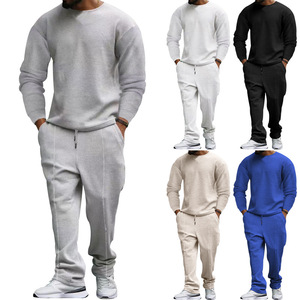 Men's Casual Sportswear Set Neck Long Sleeve Pullover Top Trousers Hip Hop <strong>Style</strong> Autumn Outdoor <strong>Tracksuit</strong> 2-Piece - Product Image 1