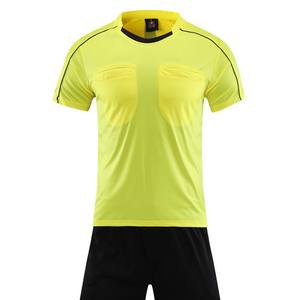 Voetbalscheidsrechter uniform set model 112 voor heren, korte mouwen, licht bordontwerp, kleuren rood/zwart/lichtblauw, merk overig - Product Image 4