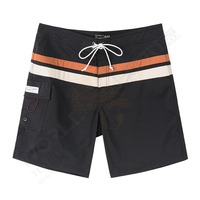 Short de plage d'été personnalisé grande taille 100% maillot de bain à rayures en polyester pour hommes pantalons