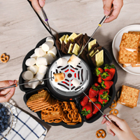 KZR Nouveau modèle 2-en-1 : Marmite électrique à chocolat et machine à faire fondre les bonbons, avec plateau de service pour fêtes et réceptions