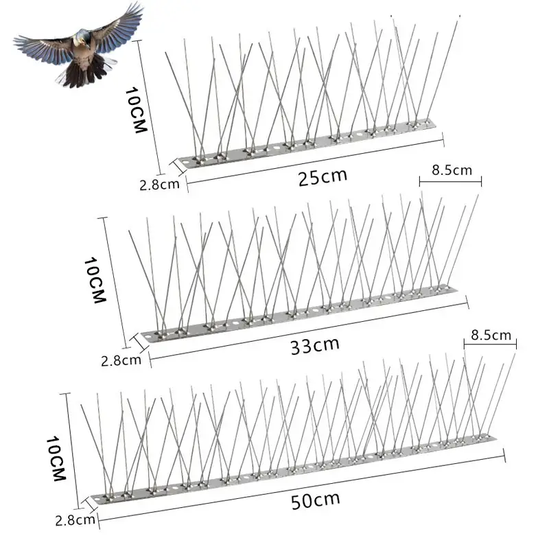 Fabrieksverkoop Roestvrijstalen Vogelpieken Anti-Duif Ongedierte Vogelafstotende Dakbedekking Prikt Vogeldoornen