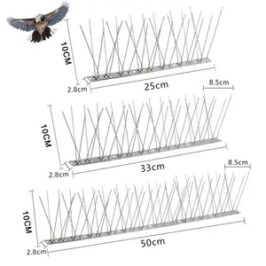 Factory Sales Stainless Steel Bird Spikes Anti Pigeon Pest Bird Repellent Roofing Spikes Bird Thorns