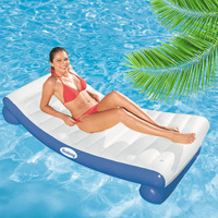 Vente chaude gonflable PVC flottant lit chaise longue extérieur eau jouet fabriqué flottant installations d'amusement