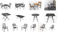 Ensemble de 3 chaises de bistrot en rotin pour extérieur, mobilier moderne en osier pour villa, balcon, jardin, bord de piscine