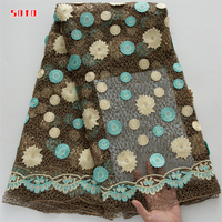 5010 Kalume Nouvelle Mode Prix Usine Tissu Brodé Unique en Dentelle Guipure Cordonnée pour Robe de Mariée Française et Vêtements Féminins