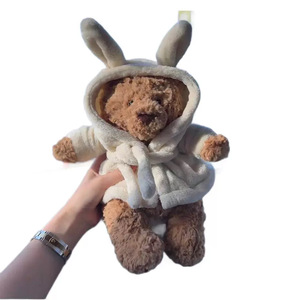 Peignoir en peluche super mignon Ours de Barcelone, couverture réconfortante de haute qualité pour bébé, rembourré en coton PP et lavable - Product Image 5