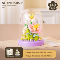 Bloques de Construcción de Plástico en Miniatura, Componentes de Partículas Plásticas, Adorno Decorativo, Modelo de Flor, Juego de Juguetes para Niños, Regalo