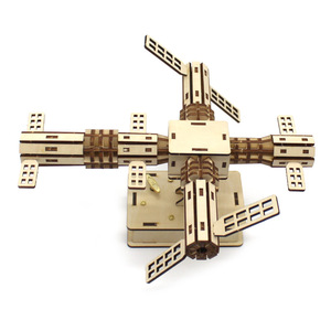 Kit de modelo de estación espacial de madera para niños, juguete educativo de ciencia, montaje manual, forma geométrica, regalo educativo - Product Image 3