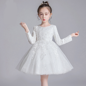 Robe de princesse personnalisée de haute qualité pour filles, à manches longues, en tulle moelleux, pour spectacle, vente en gros - Product Image 3