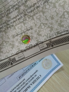 Marca de agua de seguridad papel holograma fibras UV anti copia <span class=keywords><strong>documento</strong></span> certificado - Product Image 3