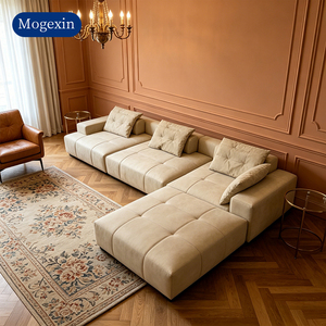 Modern Minimalist Modular Sectional <b>Sofa</b> Soft Velvet Tufted Living Room <b>Sofa</b> Set with Removable Pillows - Product Image 3