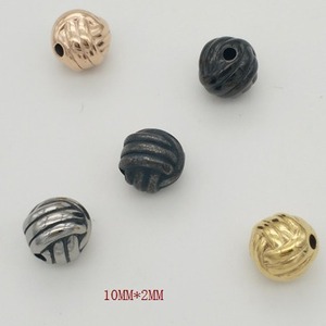 yunnique Cuentas espaciadoras redondas de acero inoxidable chapadas para la fabricación de joyas 6 mm GZY-316-57 - Product Image 3