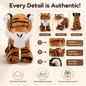 Peluche de Tigre del Sur de China, Juguete de Peluche Realista, Suave, Seguro para la Piel, Regalo para Niños, Decoración Coleccionable - Product Image 2