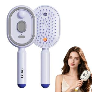 0728 Professional Retractable Detangling Hair Brush Type-<b>c</b> Charging Travel <b>Size</b> Comb Abs Material Auto-cleaning Spray - Product Image 3