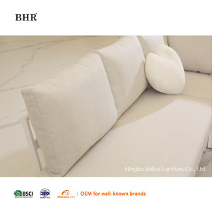 BHR Moderno Juego de muebles de <span class=keywords><strong>aluminio</strong></span> de 4 piezas Sofás de jardín Exterior/Interior Sofá de esquina en forma de L Sofás de jardín Juego de muebles de patio - Product Image 3